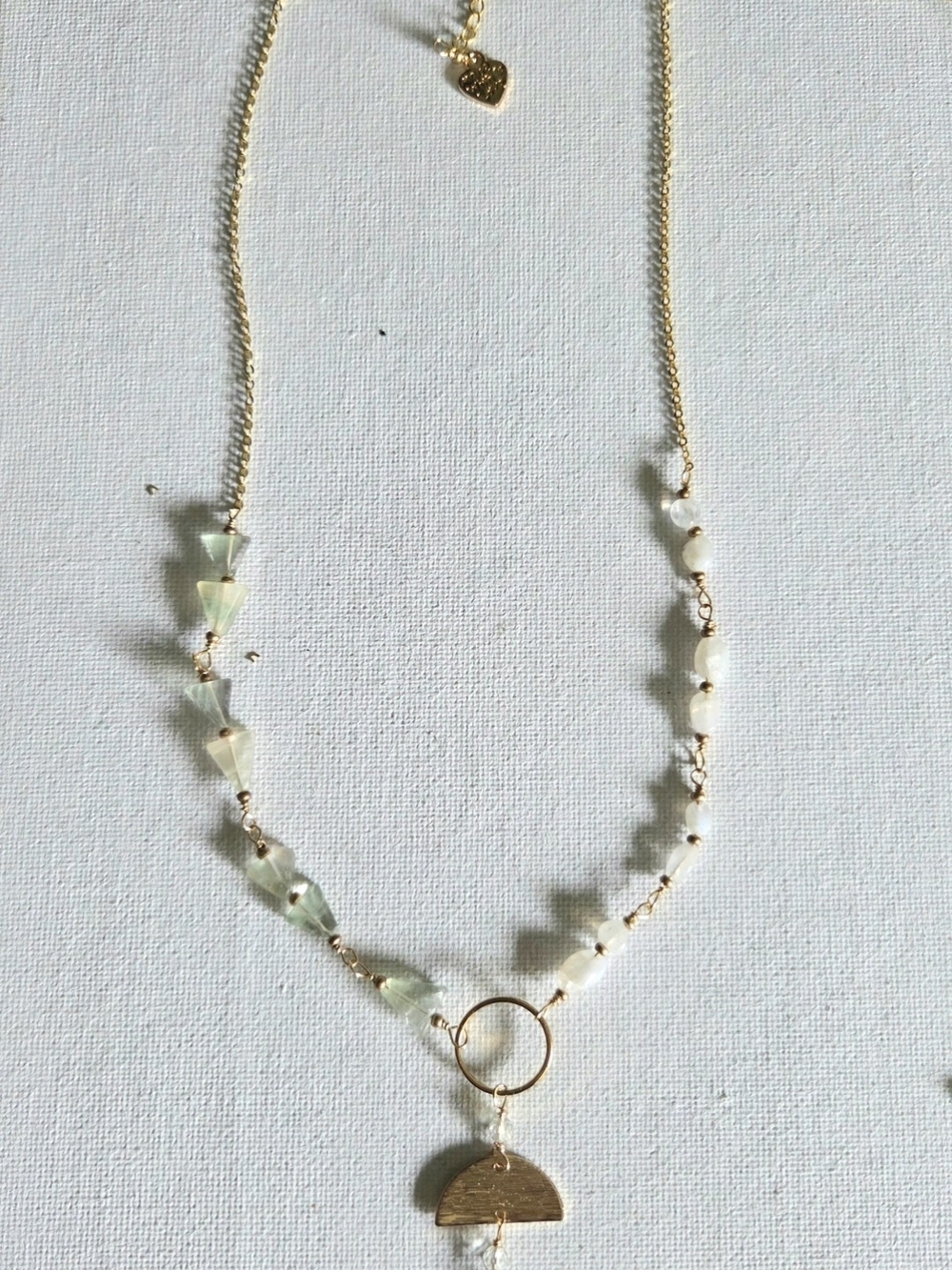 Flourite Moonstone Lunar Necklace